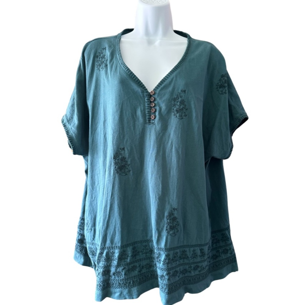 Gorgeous Embroidered V Neck